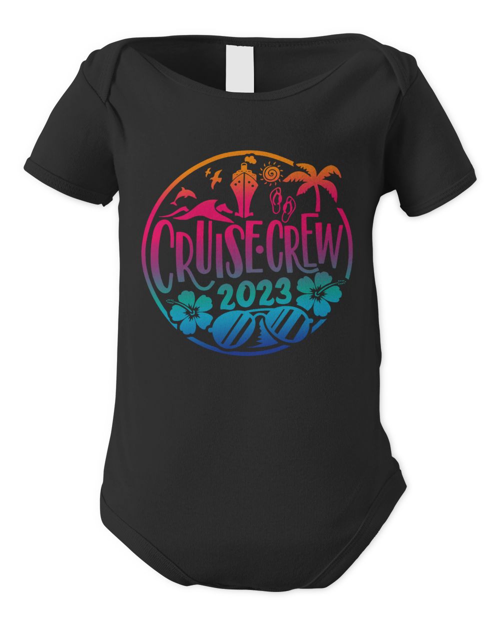 Cruise.Crew 2023 Infant Short Sleeve Bodysuit black new born