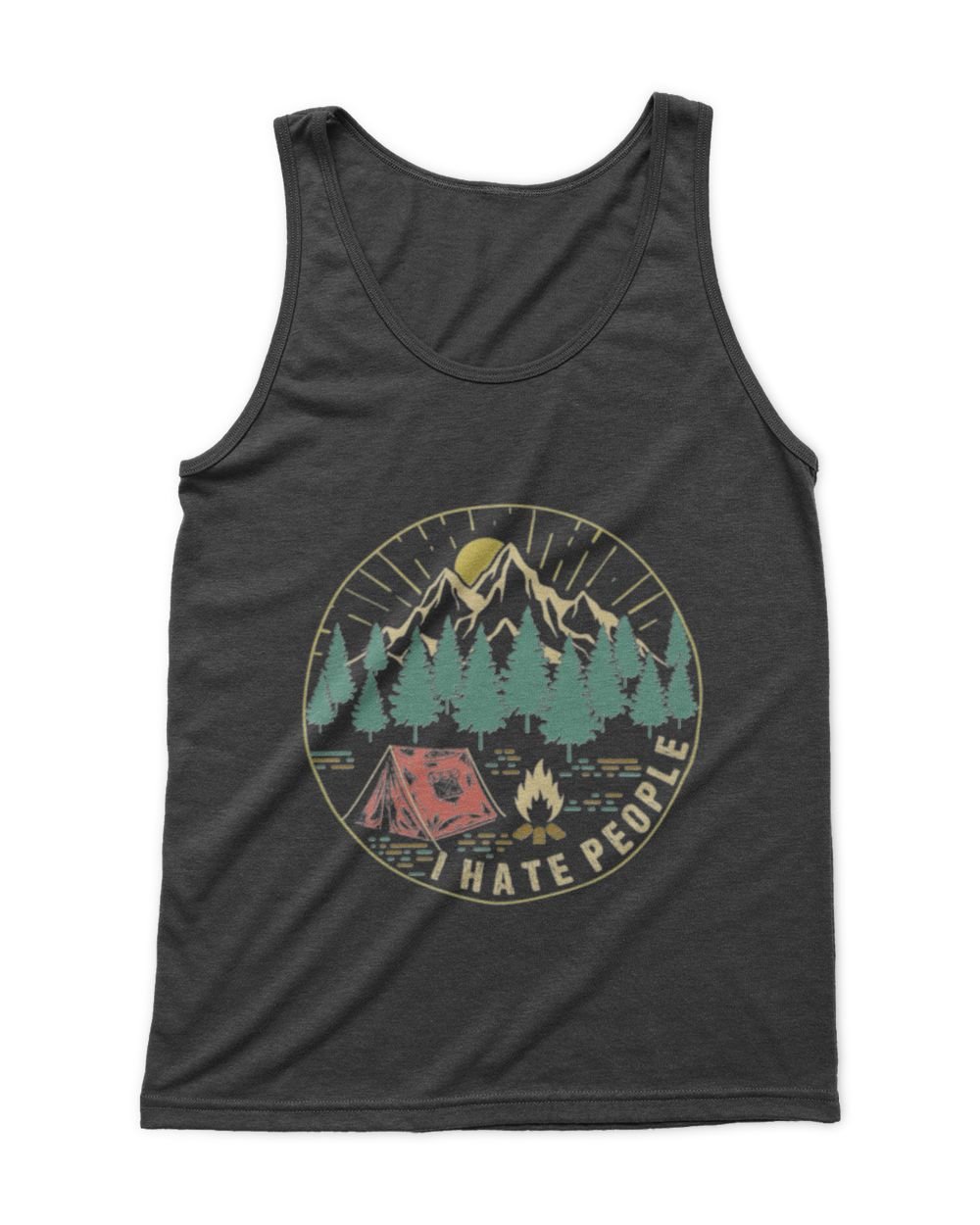 Camping Hiking I Hate People Essential TShirt2765 Essential T-Shirt Men's Tank Top black s