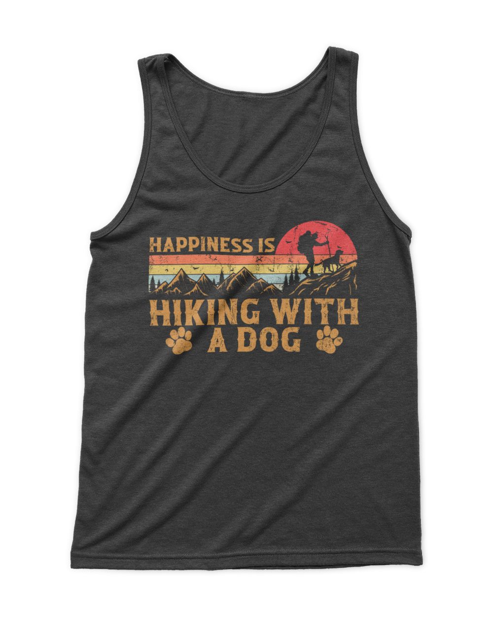 Happiness Is Hiking With A Dog T-Shirt - Hiking ( Hiking Trails )