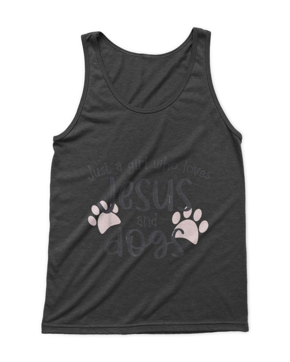Just A Girl Who Loves Jesus And Dogs Men's Tank Top black s