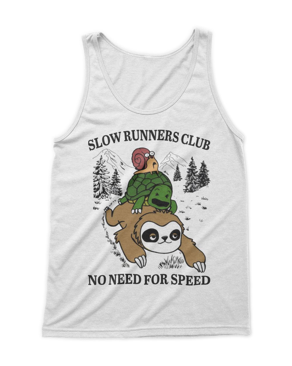funny slow runners club Men's Tank Top white s