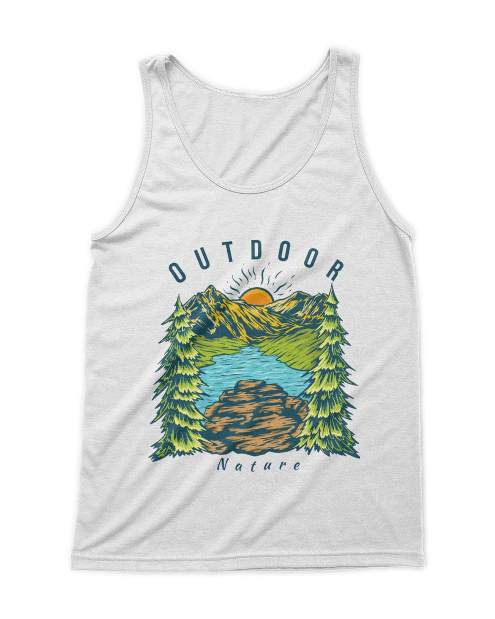 Sunrise Mountain Escape Men's Tank Top white s