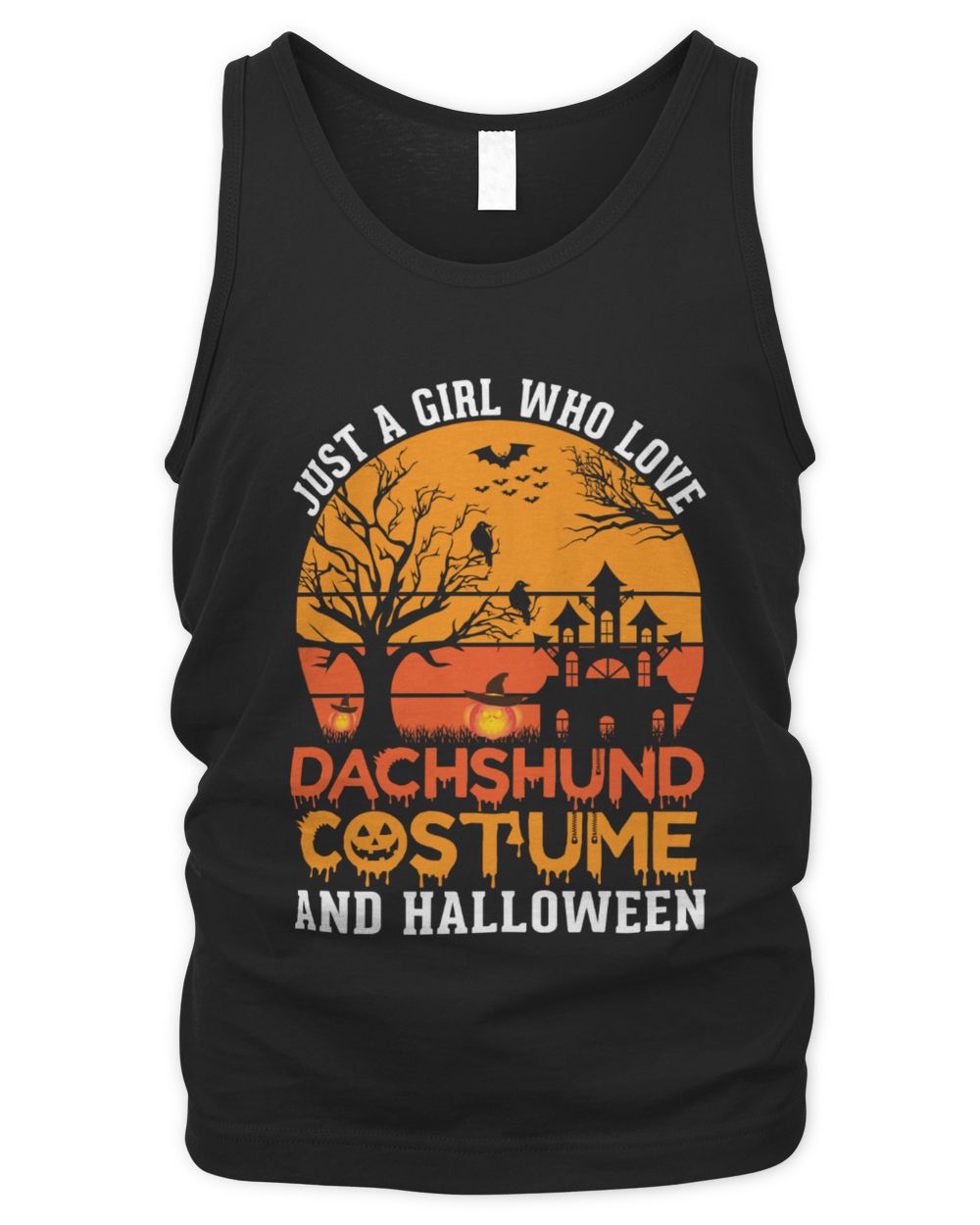 Just A Girl Who Love Dachshund Men's Tank Top black s