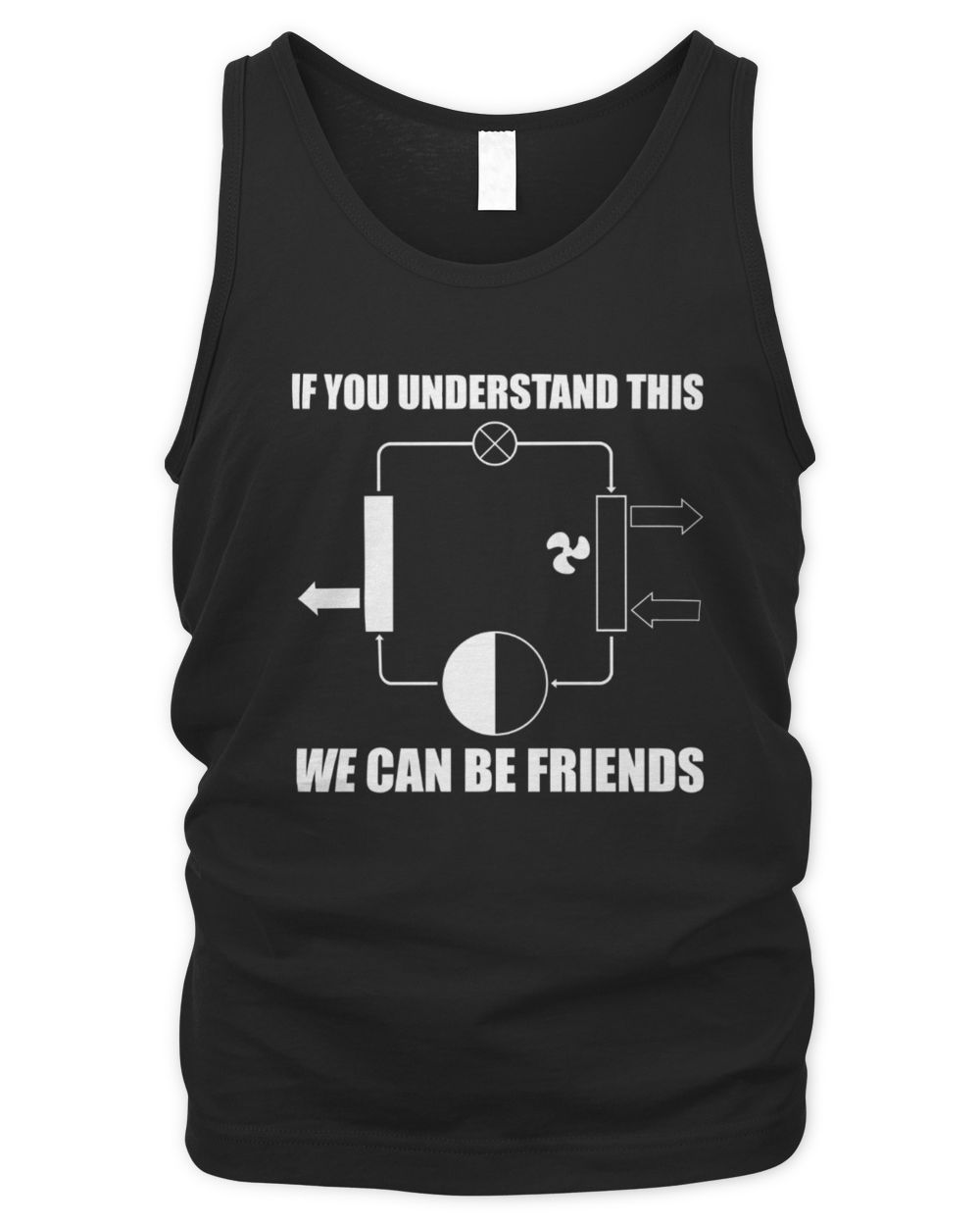Funny HVAC TECH Men's Tank Top black s