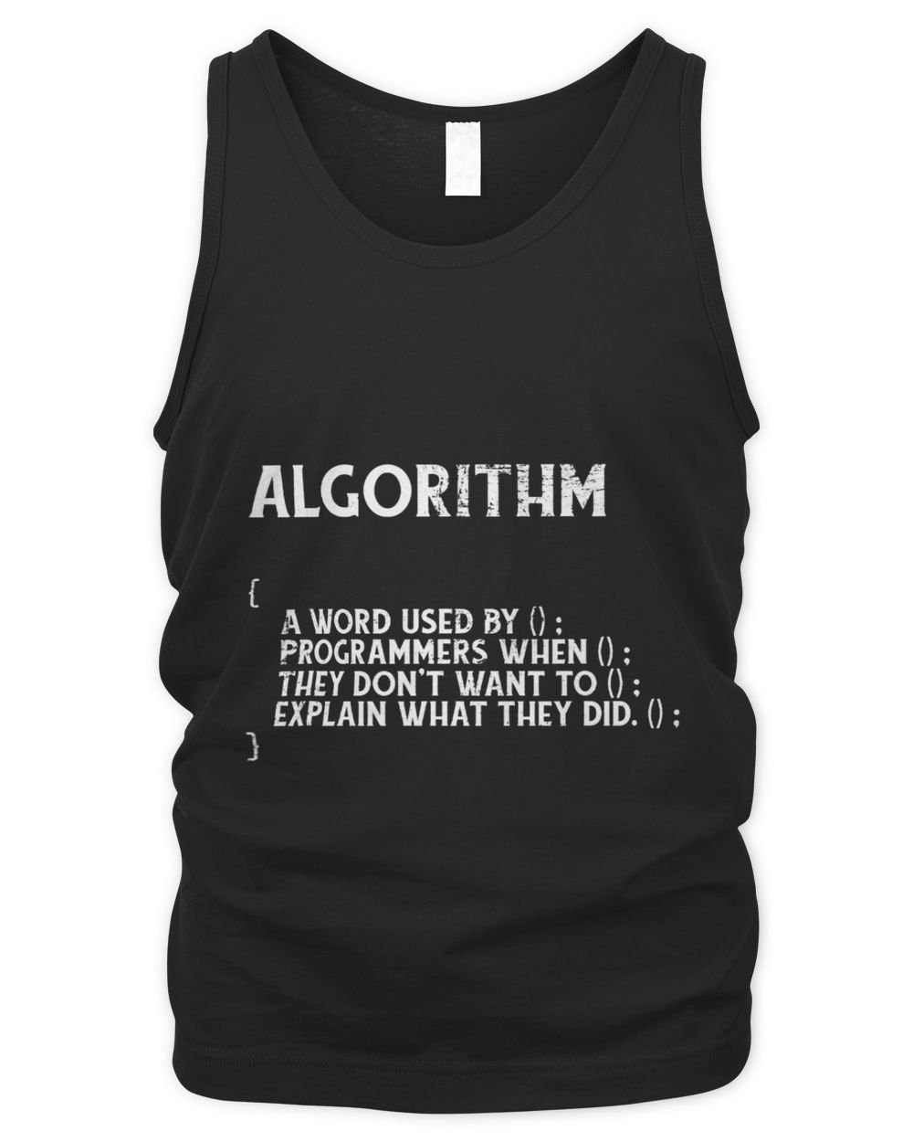 Algorithm A Word Used By Programmers Programmer Men's Tank Top black s