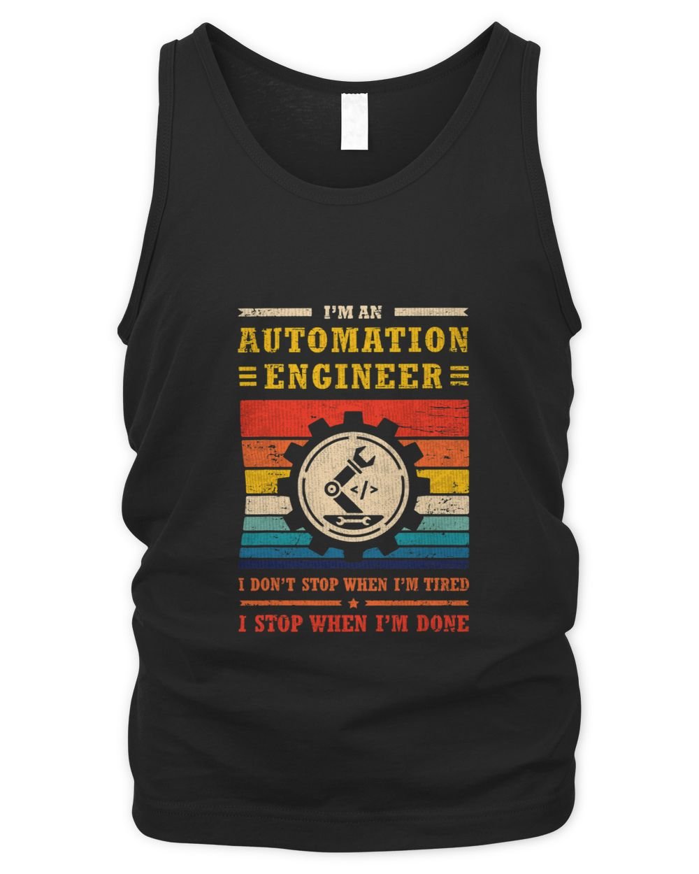 Controls Engineer HMI PLC Programmer PLC Automation Engineer Men's Tank Top black s