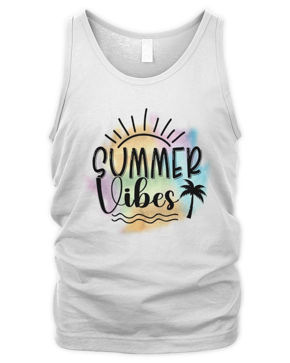 Summer Vibes T-Shirts, Aloha T-shirts, Unisex T-shirts Men's Tank Top white s