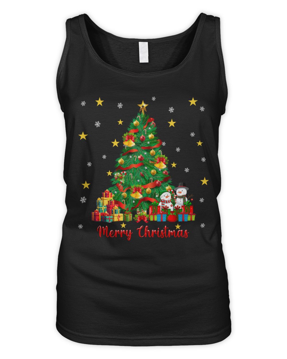 Christmas Tree Sweatshirt Women's Tank Top black s