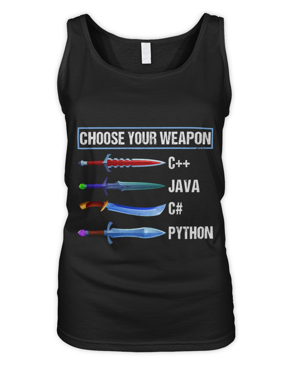 Funny Programming Code Lovers Computer Python Coding Women's Tank Top black s