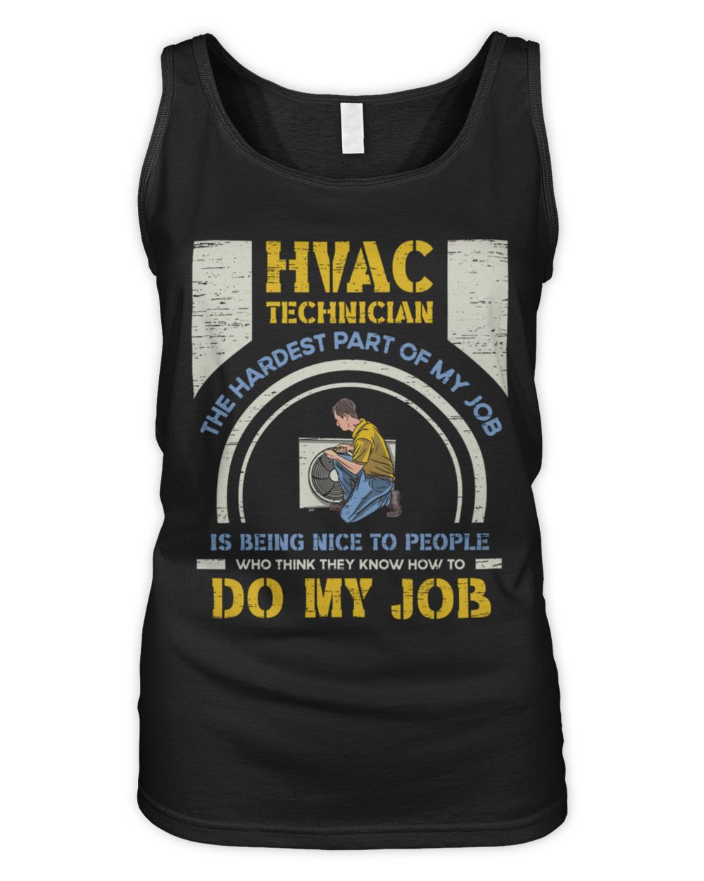 HVAC TECH Job Women's Tank Top black s