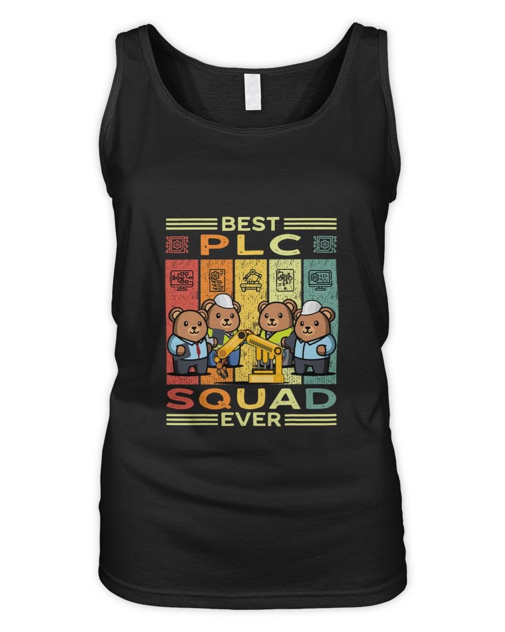 Controls Engineer PLC Automation Engineer HMI PLC Programmer Women's Tank Top black s