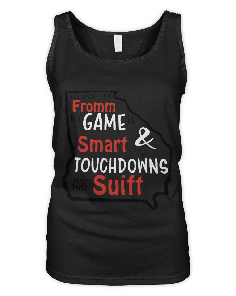 GEORGIA WHERE IM FROM THE GAME IS SMART Women's Tank Top black s