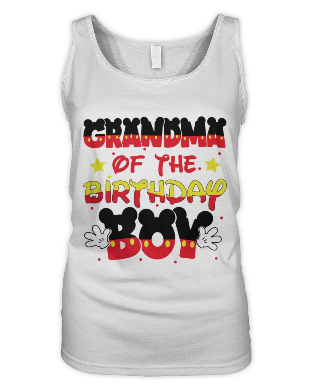 Grandma Of The Birthday Boy Mickey Women's Tank Top white s