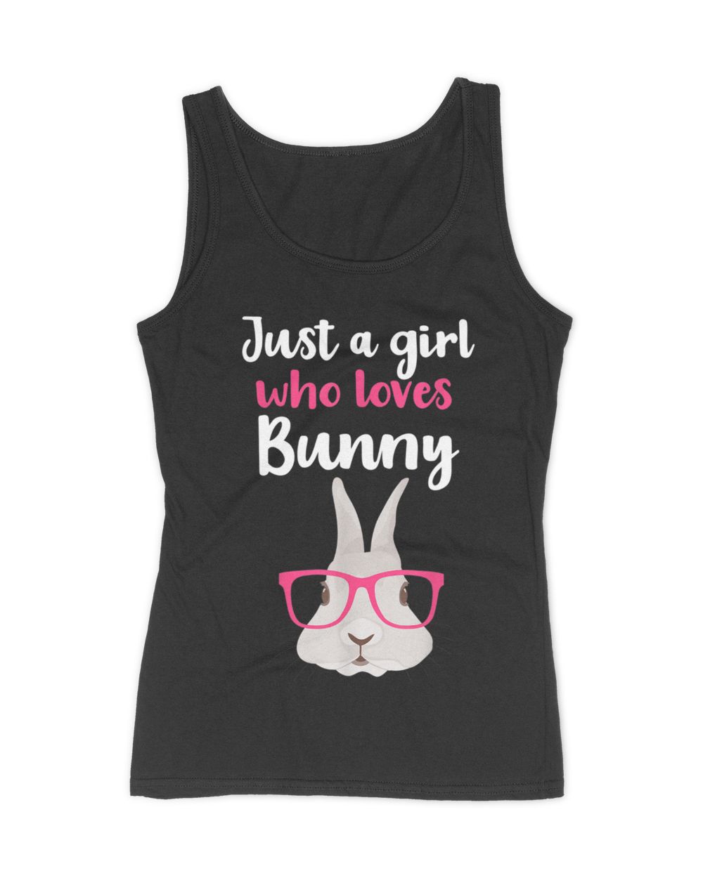 Just a girl who loves bunny Women's Tank Top black s