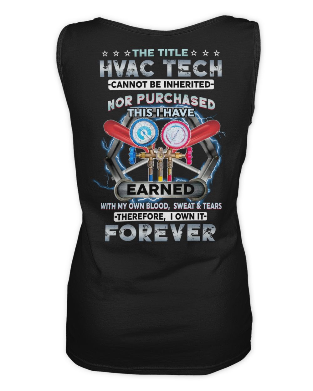 The Title HVAC Tech Women's Tank Top black s