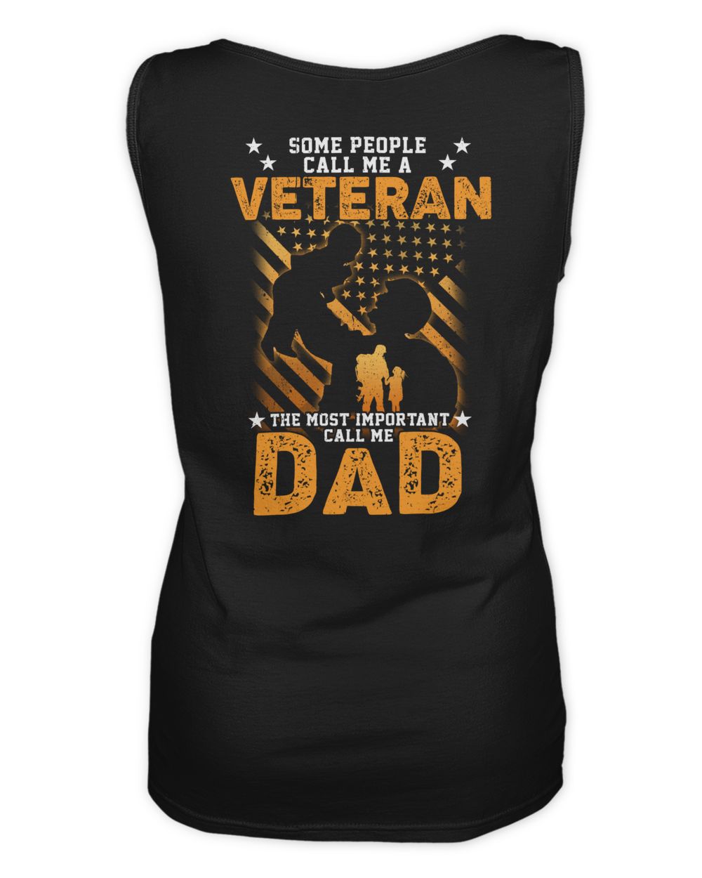(Back) Veteran Dad Women's Tank Top black s