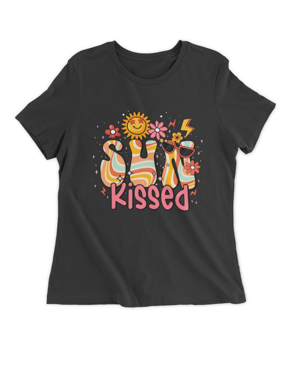 Sun kissed Women's Premium Slim Fit Tee black s