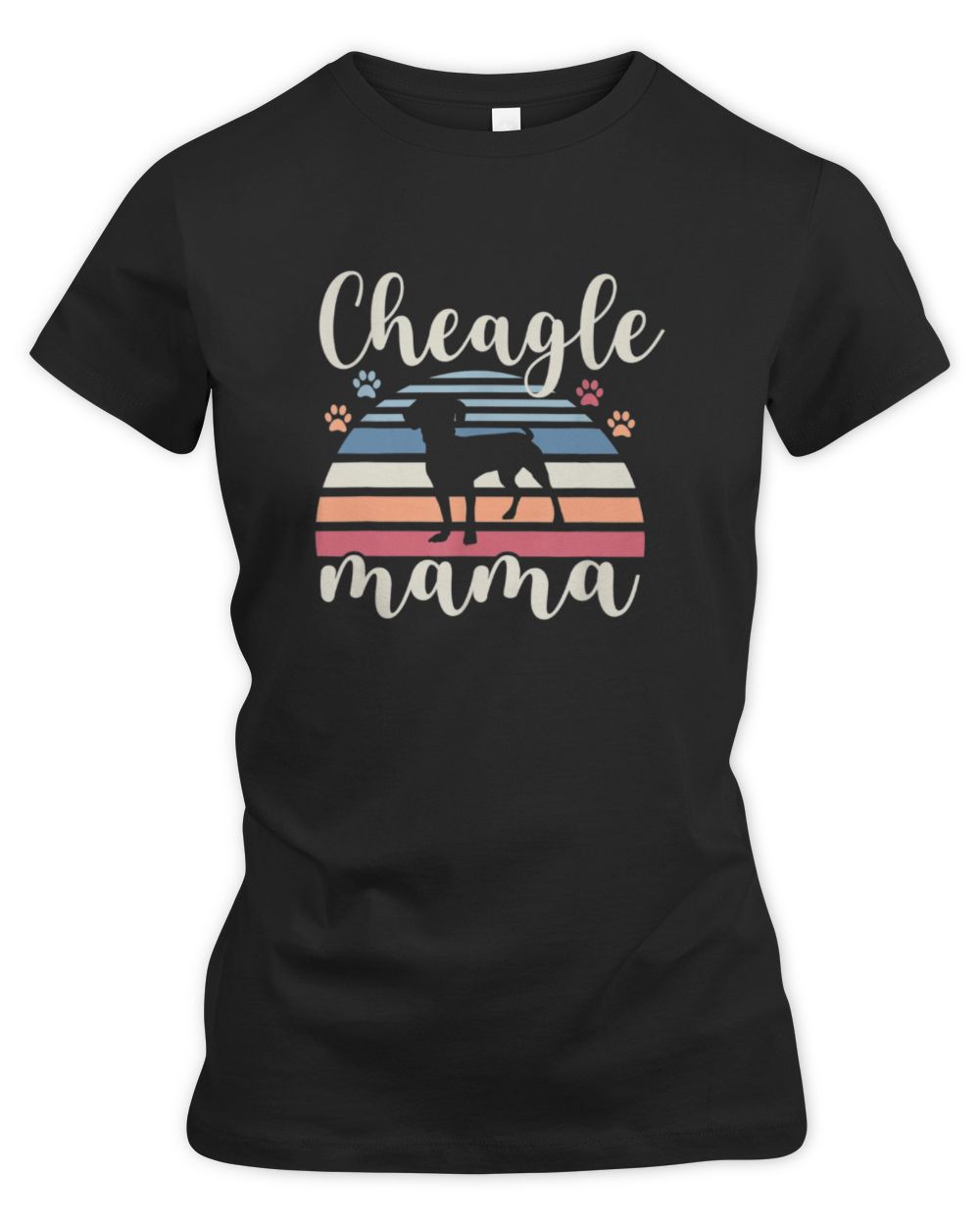 Cheagle Chihuahua Mama Women's Premium Slim Fit Tee black s