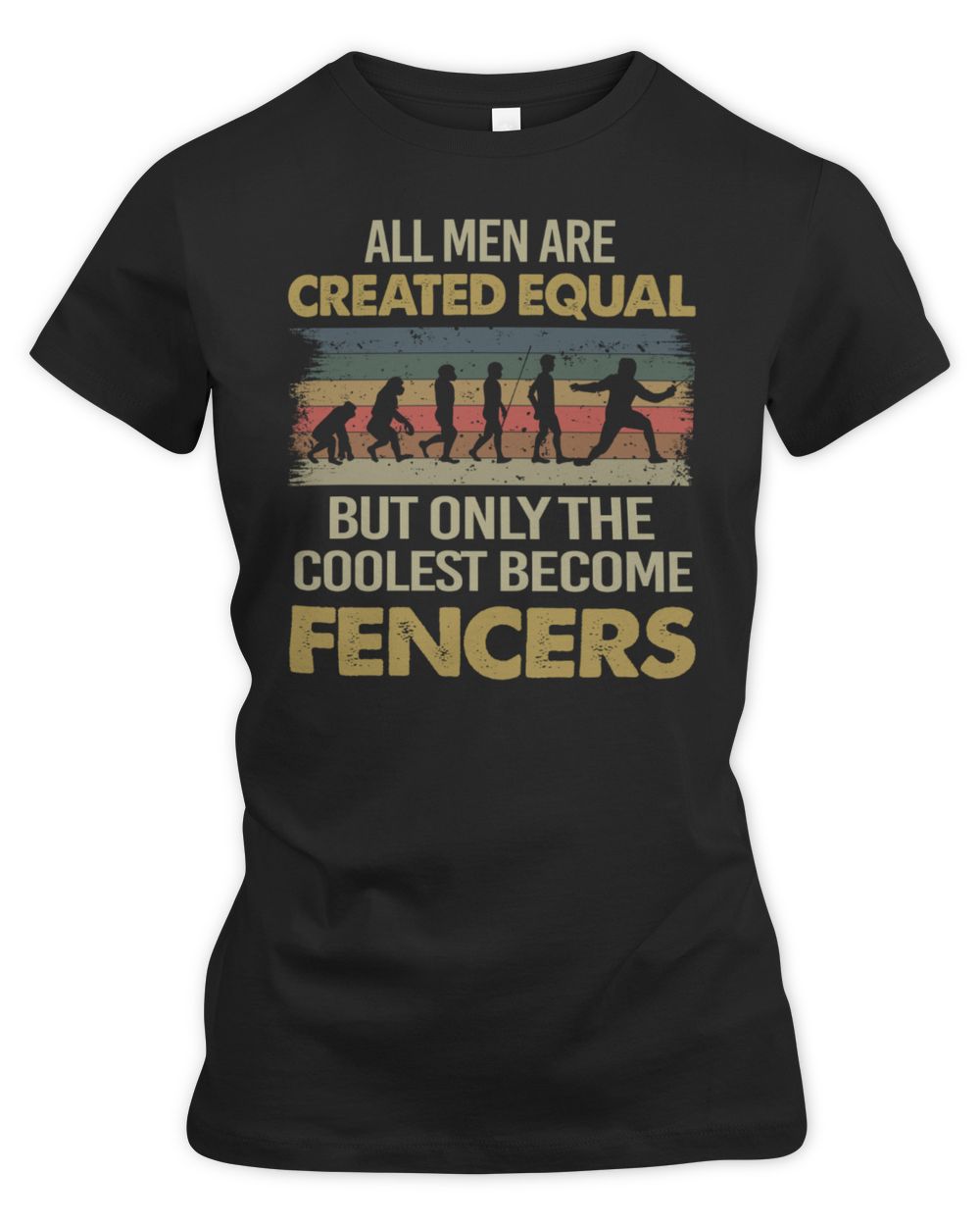 all men are created equal Women's Premium Slim Fit Tee black s