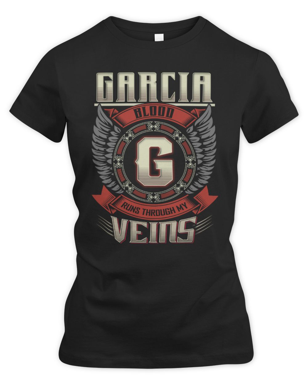 Garcia blood runs through my veins Women's Premium Slim Fit Tee black s