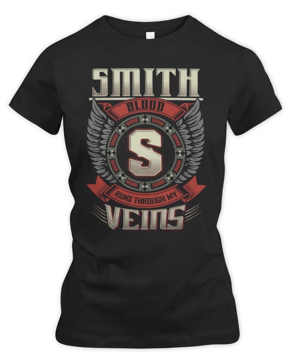 Smith blood runs through my veins Women's Premium Slim Fit Tee black s