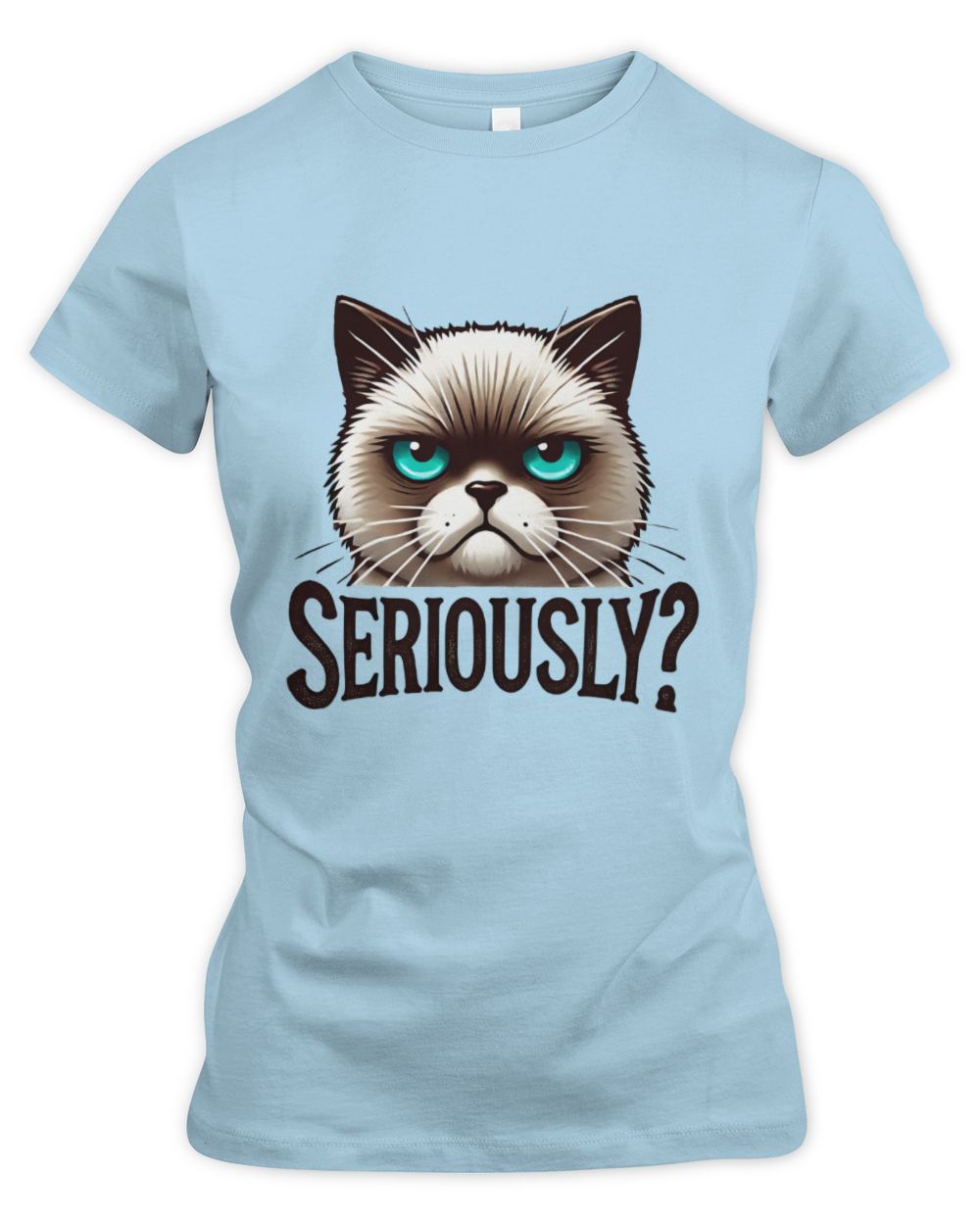 Cat Edition YZA Women's Premium Slim Fit Tee light-blue s