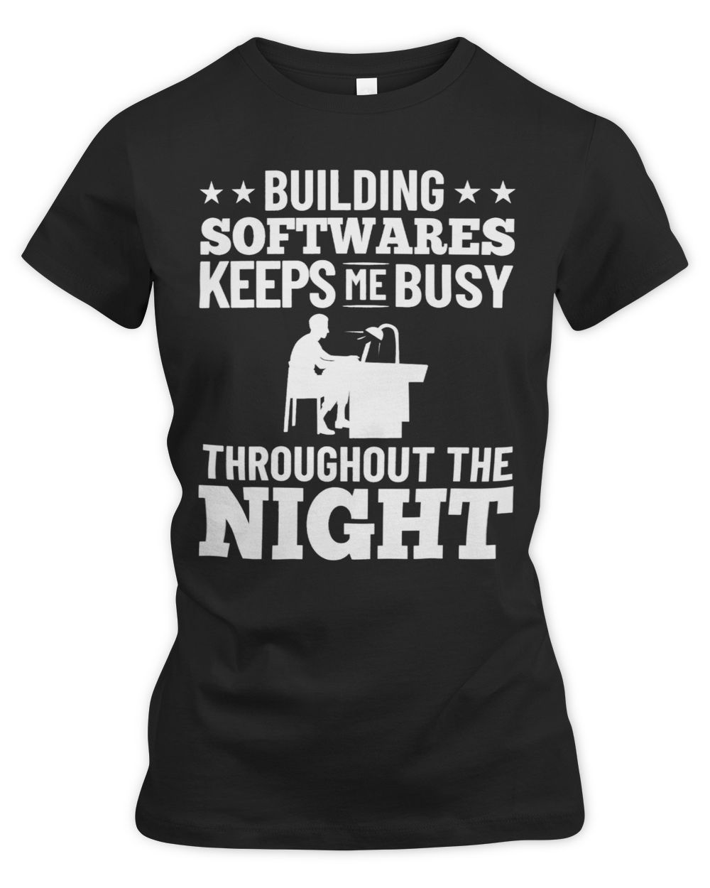 Computer Engineer Software Programmer Application Developer Women's Premium Slim Fit Tee black s