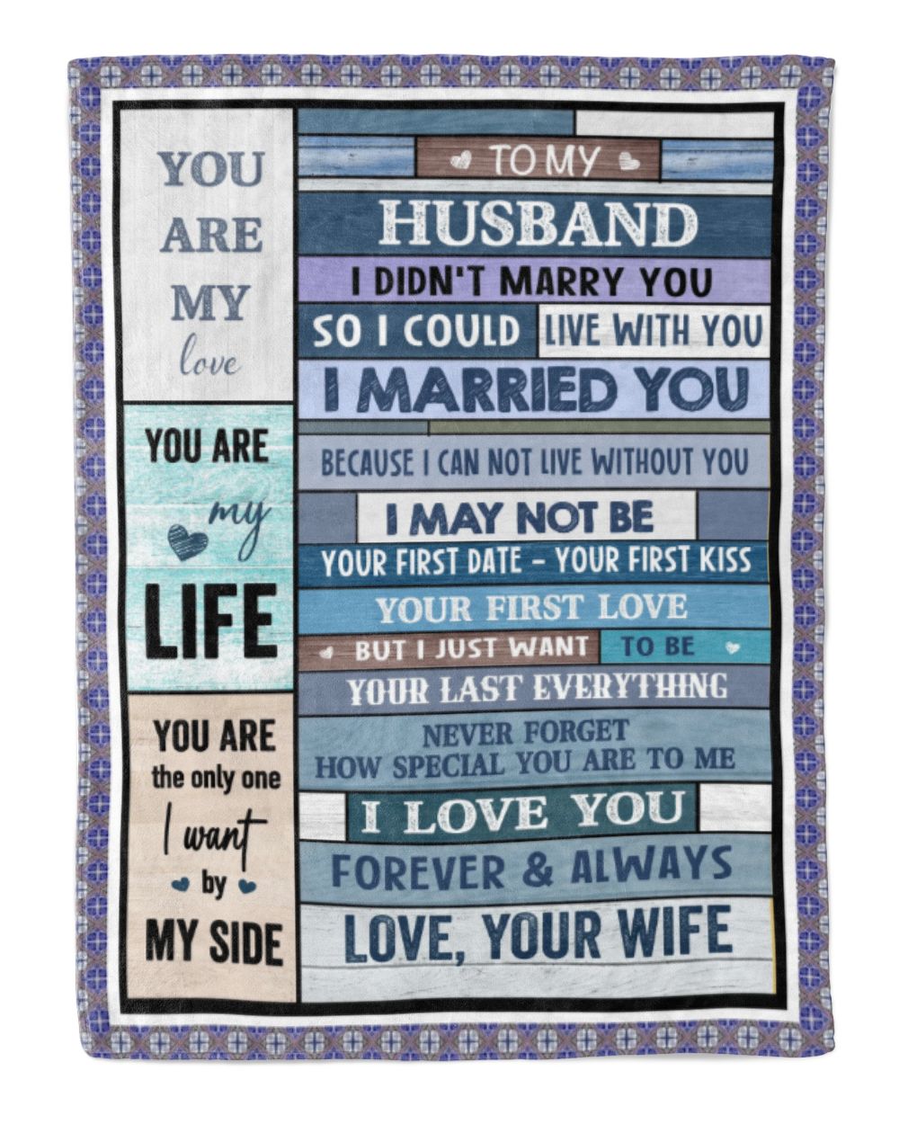 ETBK09_husband To My Husband You Are My Love Arctic Fleece Blanket