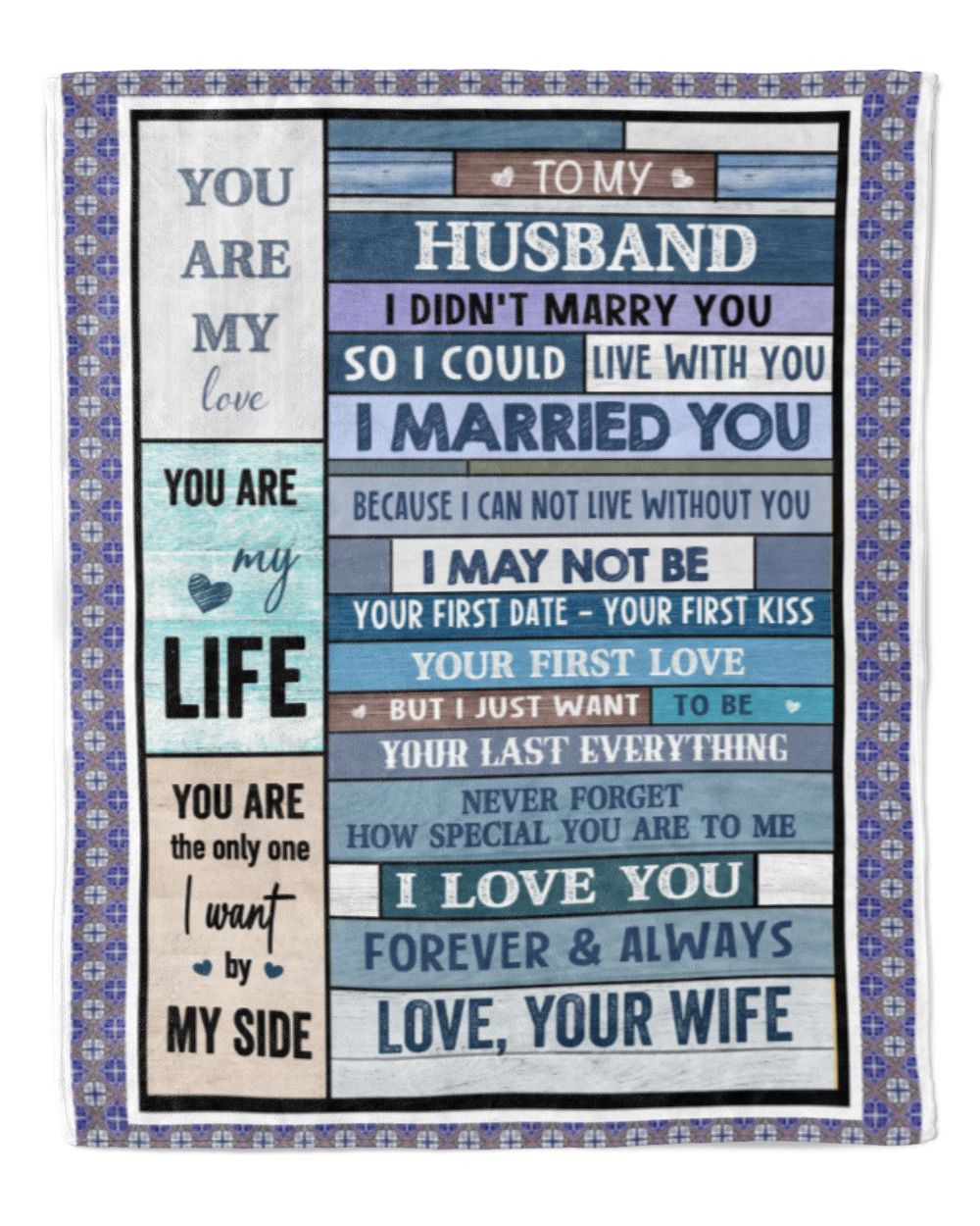ETBK09_husband To My Husband You Are My Love Arctic Fleece Blanket