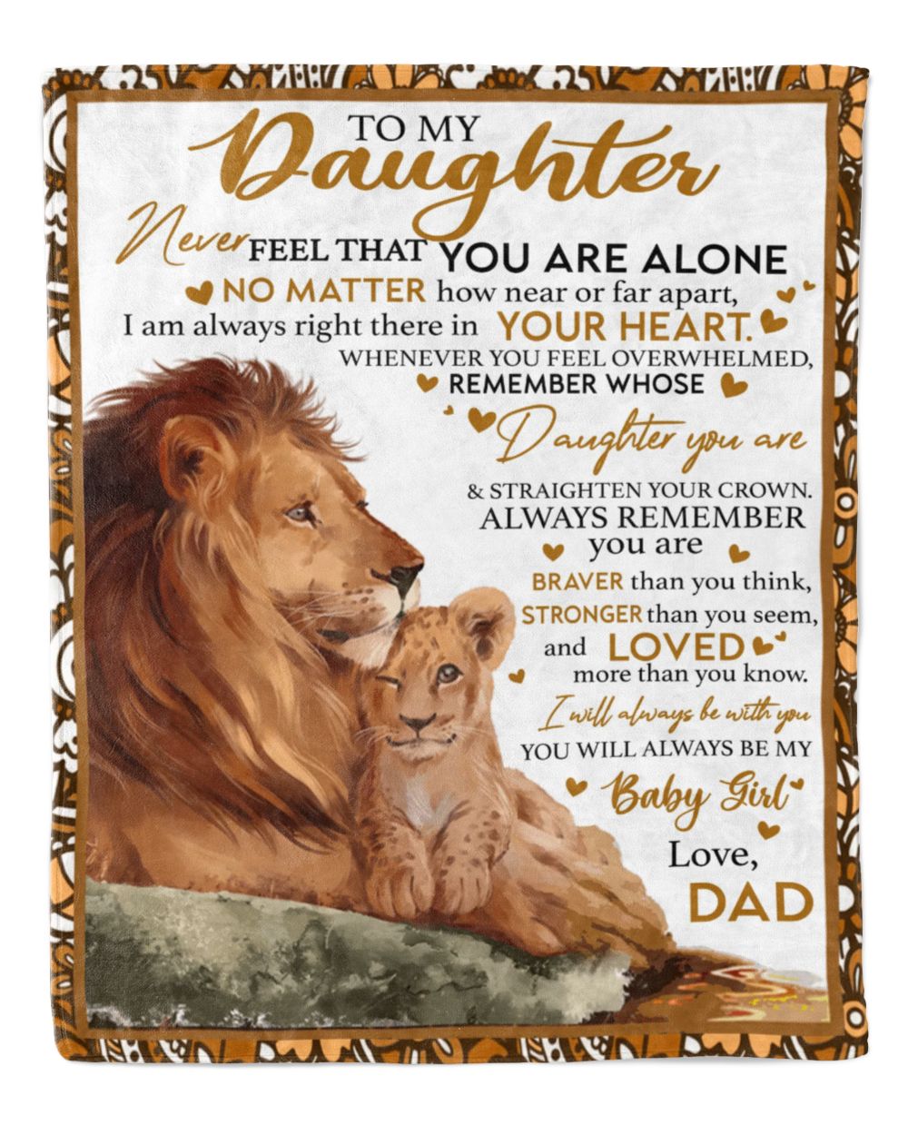ET29 To My Daughter Blanket Arctic Fleece Blanket