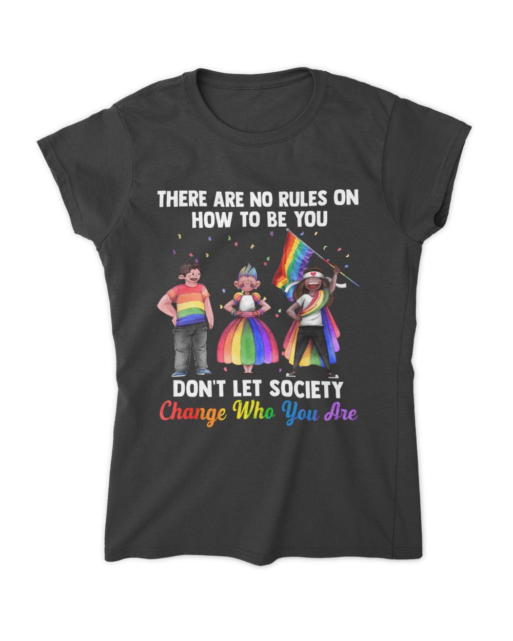 LGBT There Are No Rules On How To Be You Women's Standard T-Shirt black s