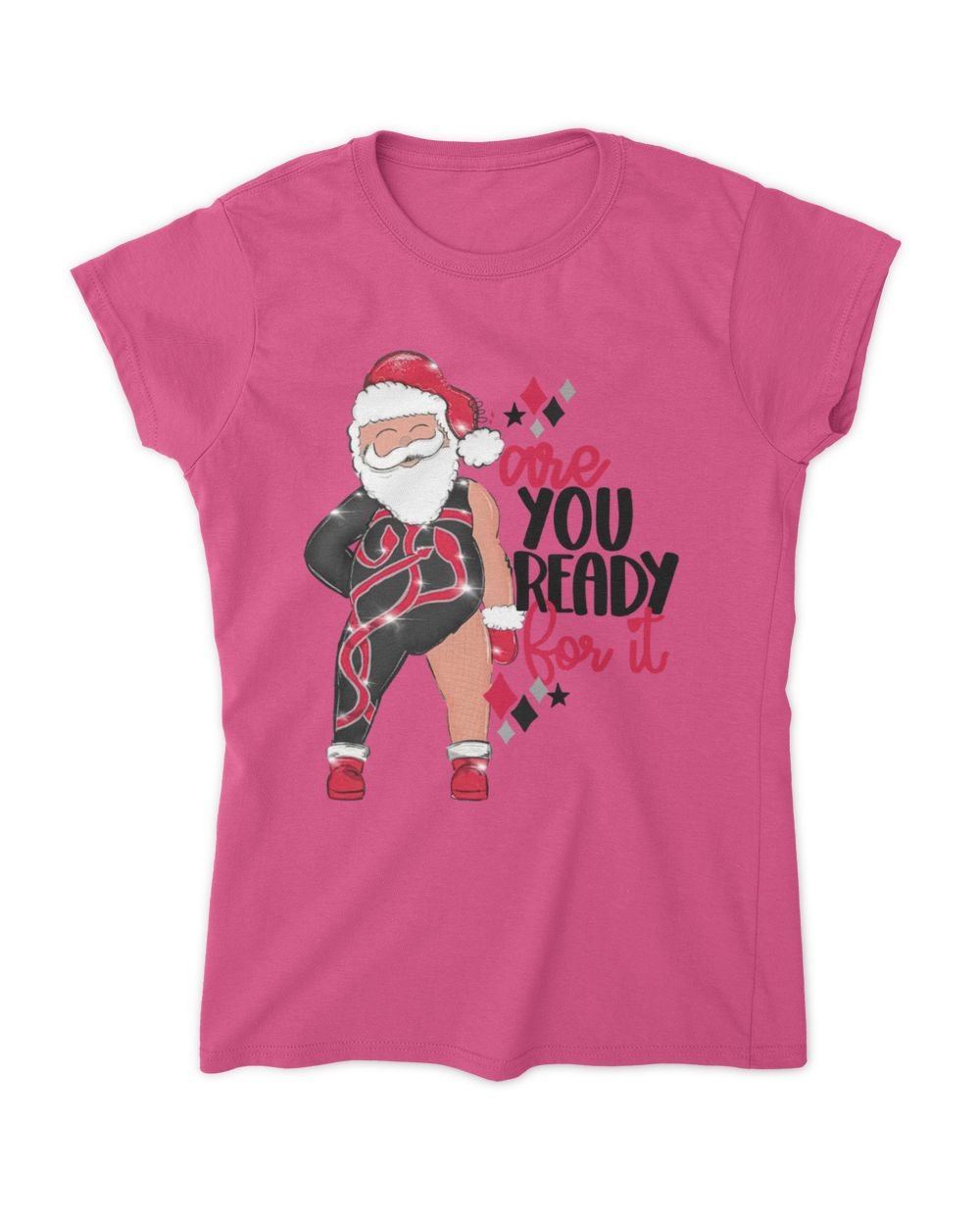 Is Santa Ready for the Big Day? T-Shirt, Sweatshirt, Hoodie Women's Standard T-Shirt heliconia s