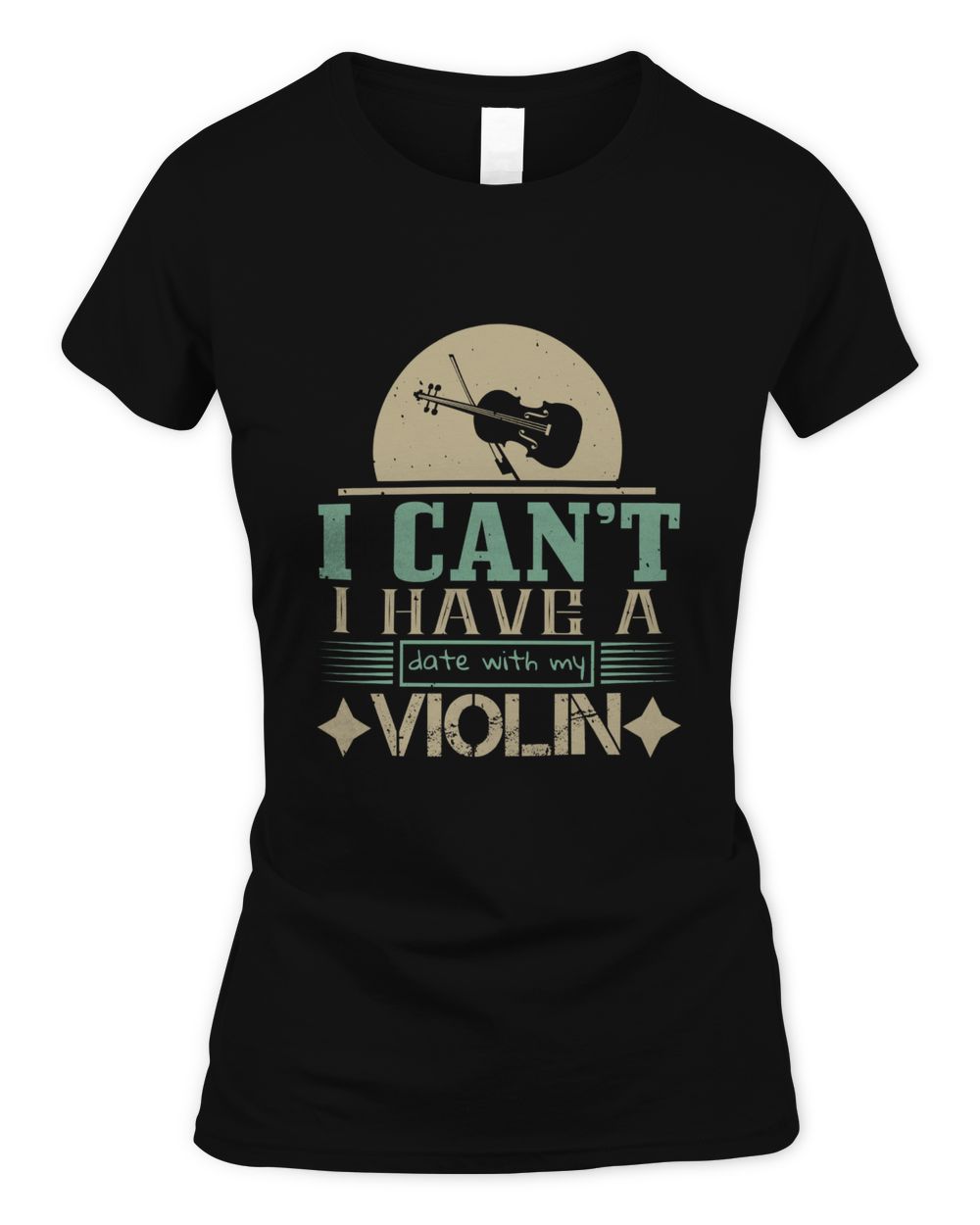 i can’t i have a date with my violin-01 Women's Standard T-Shirt black s