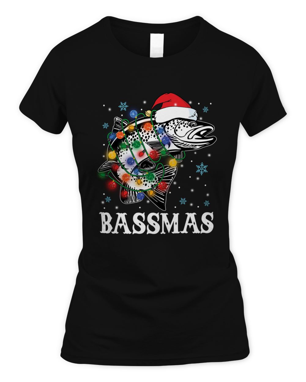 funny-trout-fish-christmas-fishing Women's Standard T-Shirt black s