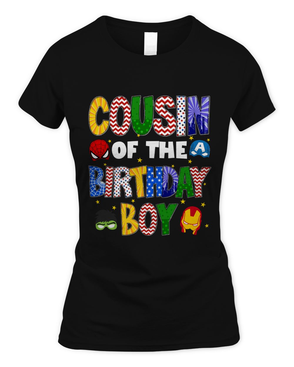 Cousin Of The Hero Birthday Boy Women's Standard T-Shirt black s