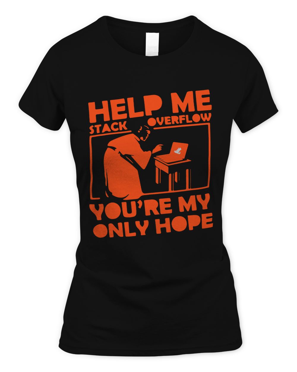 Programmer help me stack overflow Women's Standard T-Shirt black s