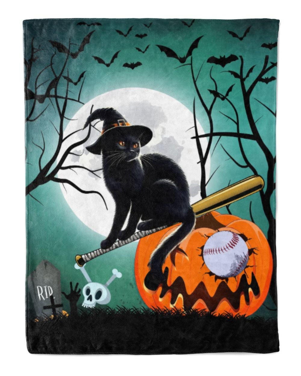 Halloween Blanket, Woven Blanket Decor, Halloween Sherpa Fleece Blanket Cozy Plush Fleece Blanket white 30x40in