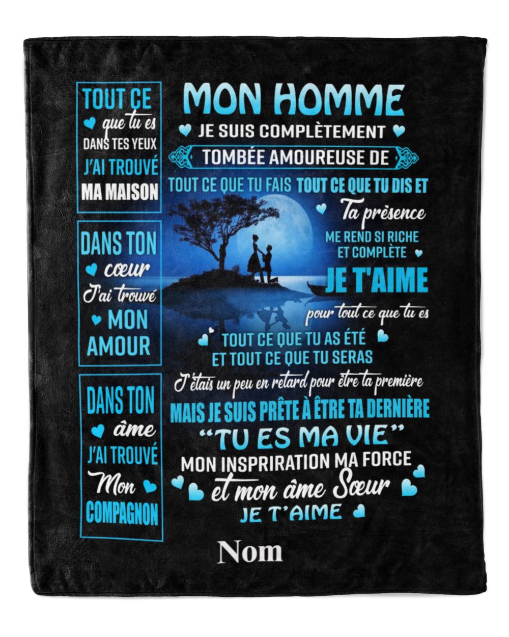 Mon Homme Cozy Plush Fleece Blanket white 30x40in