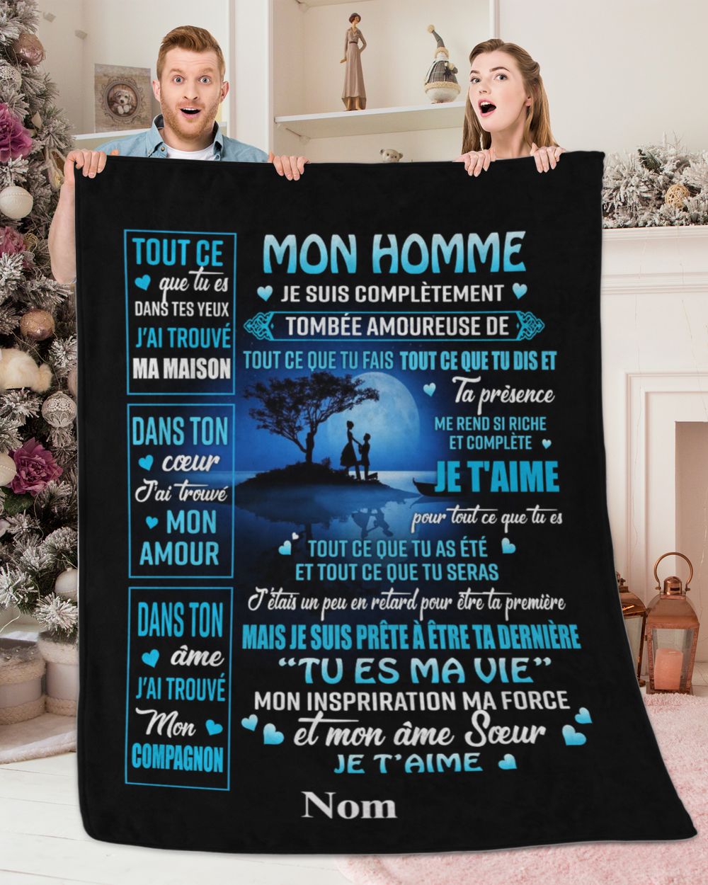 Mon Homme Cozy Plush Fleece Blanket white 30x40in