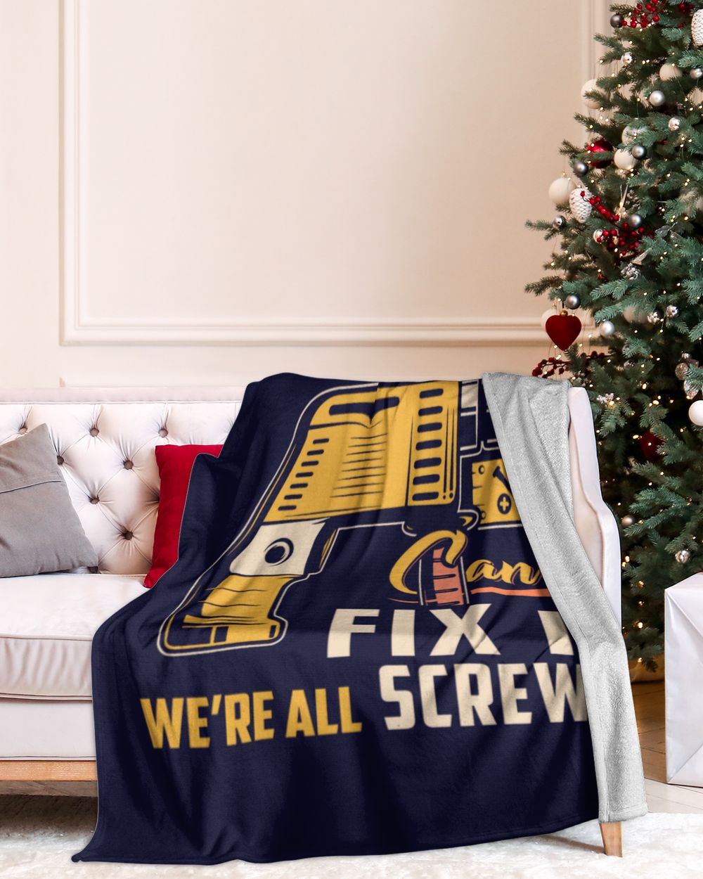 BANNER Cozy Plush Fleece Blanket navy 30x40in