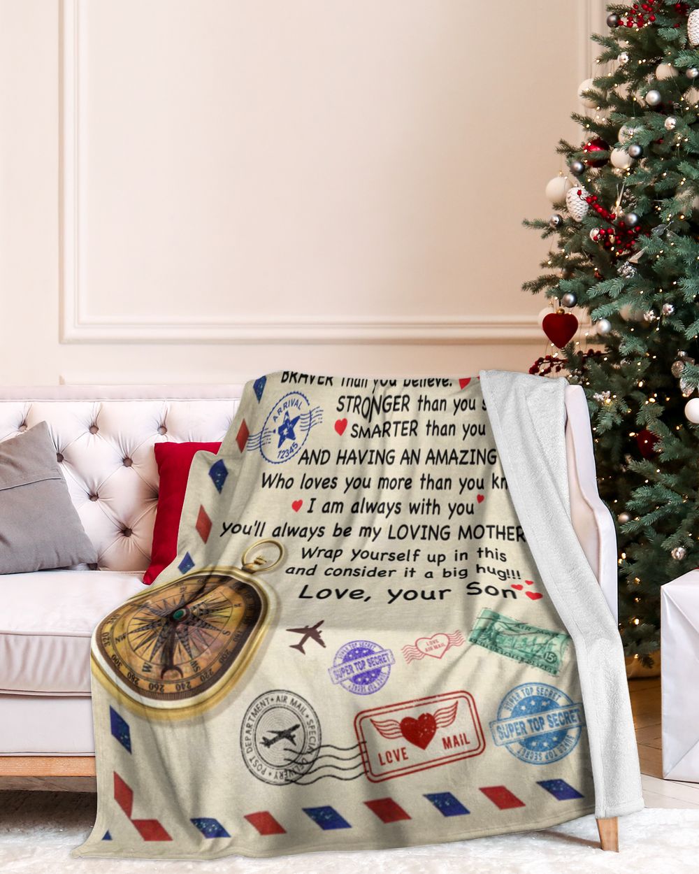 Special gift for your Mom Cozy Plush Fleece Blanket white 30x40in