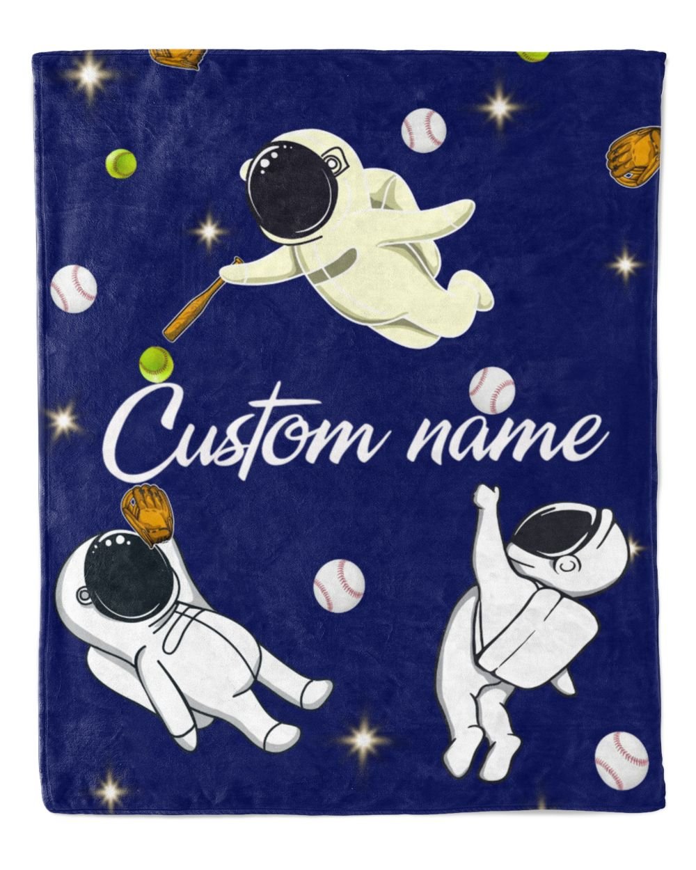 Personalized Blanket- Baby Blanket- Custom Baseball Softball Blanket Cozy Plush Fleece Blanket white 30x40in
