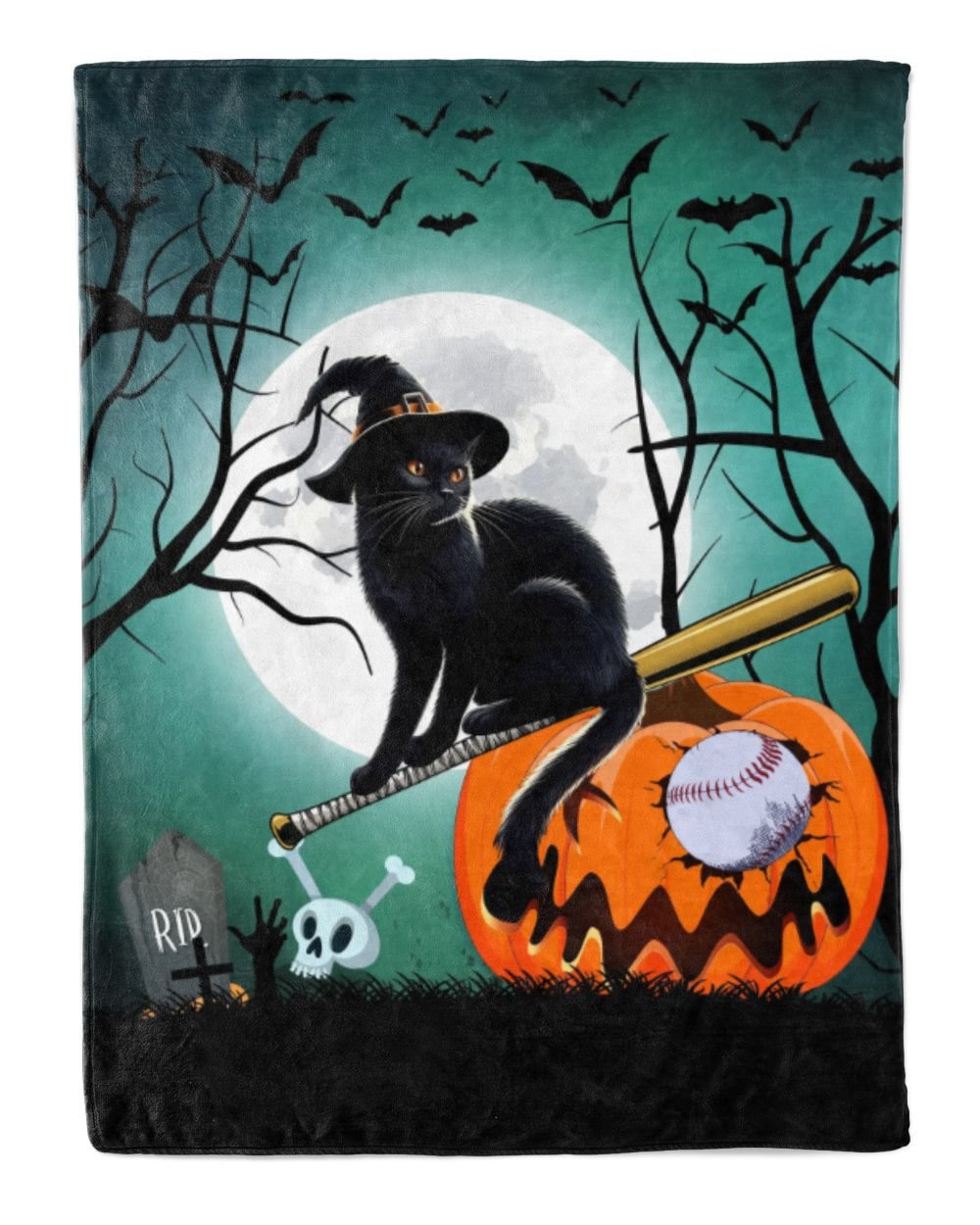 Halloween Blanket, Woven Blanket Decor, Halloween Sherpa Fleece Blanket Cozy Plush Fleece Blanket white 30x40in