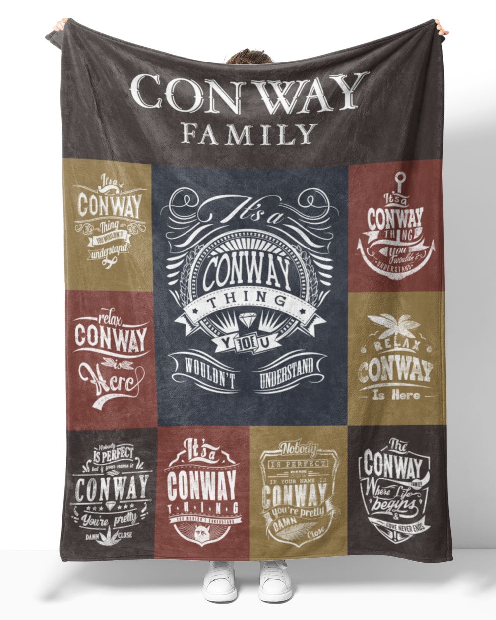 CONWAY BLANKET F1 Cozy Plush Fleece Blanket white 30x40in