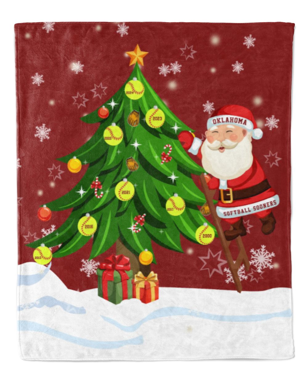 Oklahoma Softball- OU Blanket- Christmas Blanket- For Softball Fans Premium Mink Sherpa Blanket white 50x60in