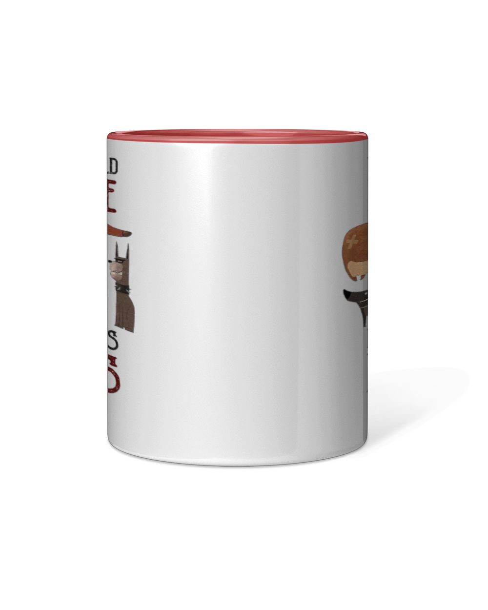 What a beautiful world people had hearts like dogs Accent Mug red-accent 11oz