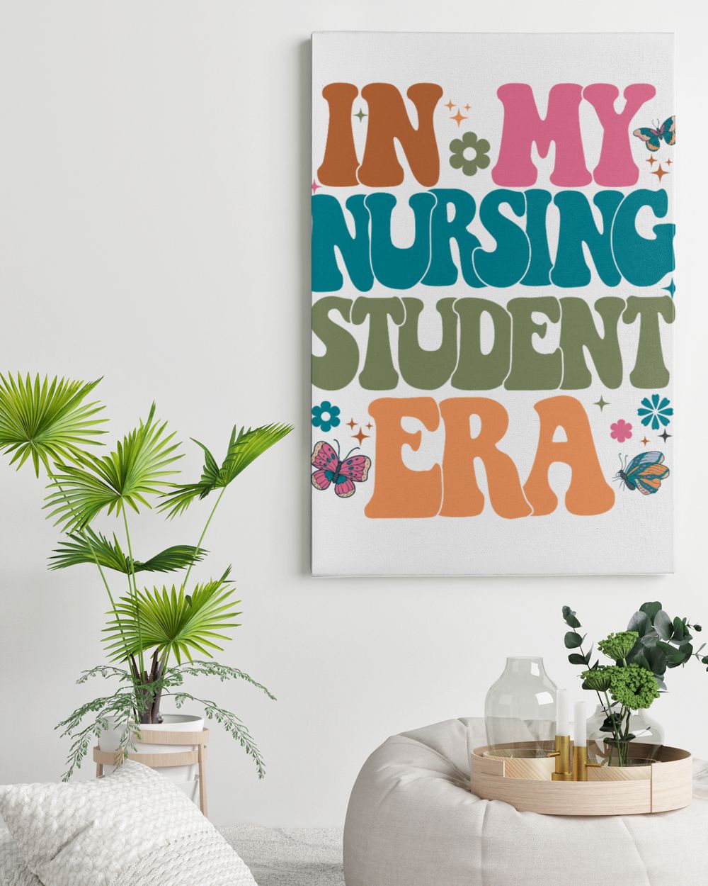In my nursing student era shirt Ready To Hang Portrait Canvas white 11x14in