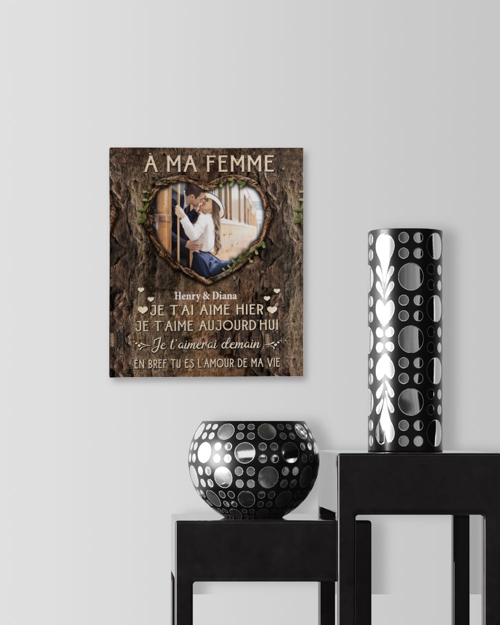 À ma Femme Ready To Hang Portrait Canvas white 11x14in