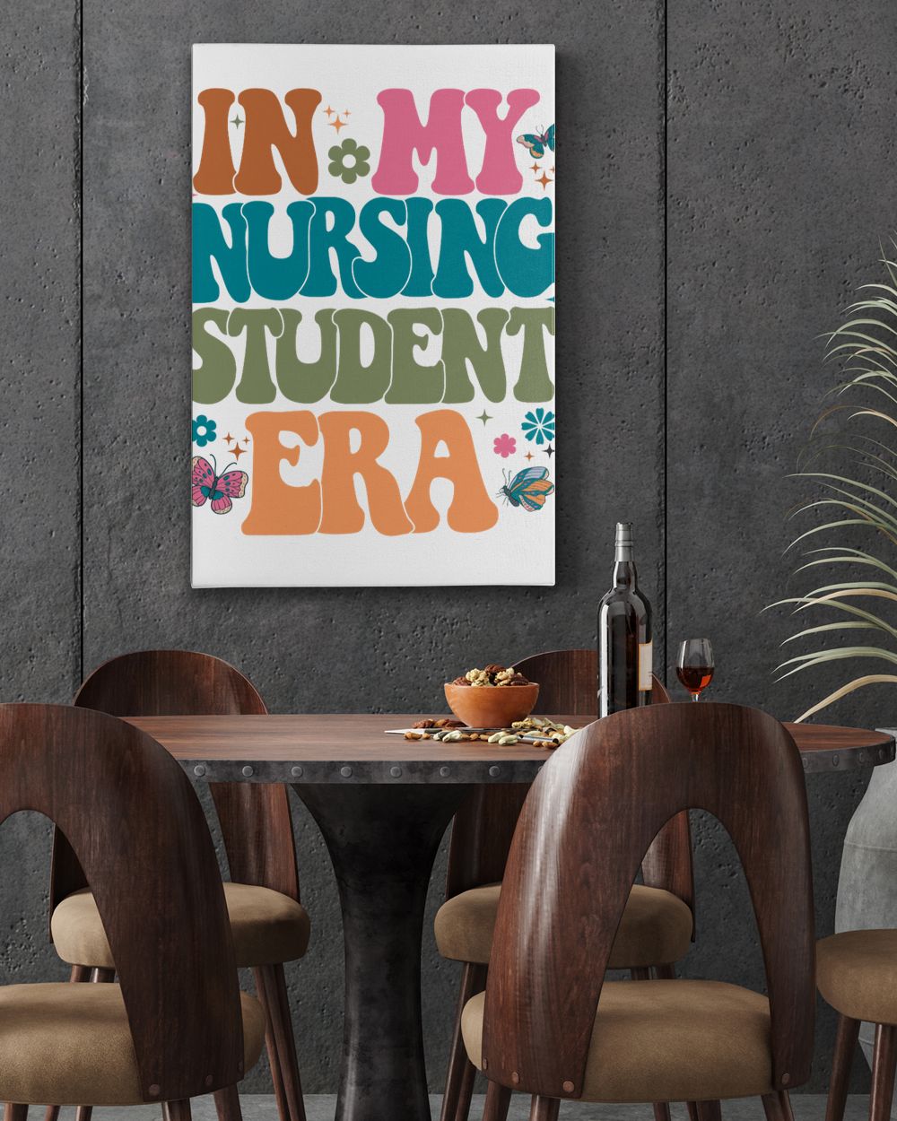 In my nursing student era shirt Ready To Hang Portrait Canvas white 11x14in