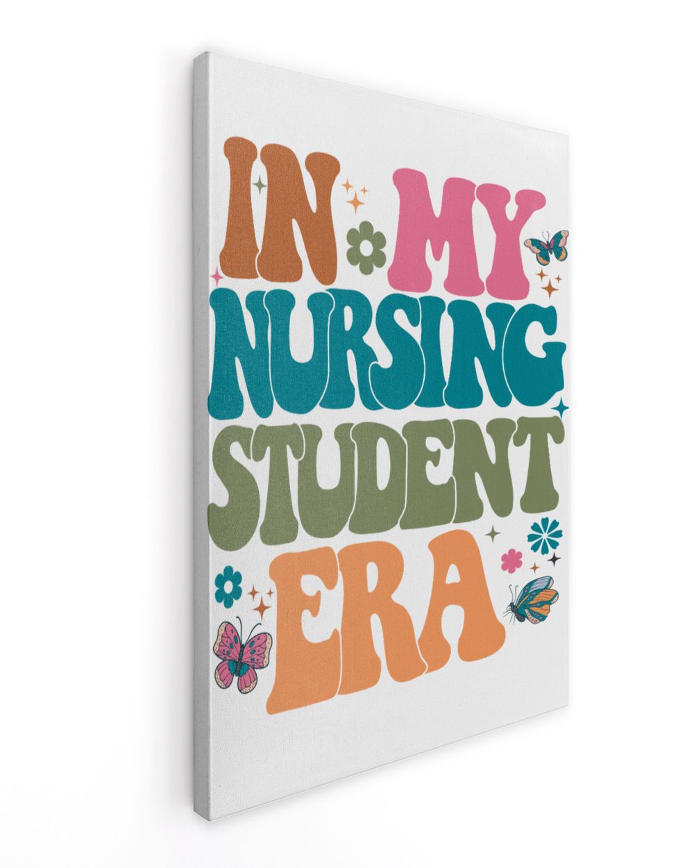 In my nursing student era shirt Ready To Hang Portrait Canvas white 11x14in
